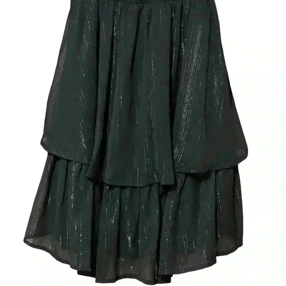 Japaa Semi-Sheer Cross-Bust Tiered Mini Dress XS Black Whimsigoth Witchycore NWT - Picture 10 of 12